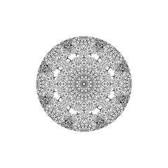 Vector round abstract circle. Mandala style.