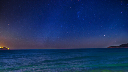 Fototapeta na wymiar Starry sky over the Adriatic Sea