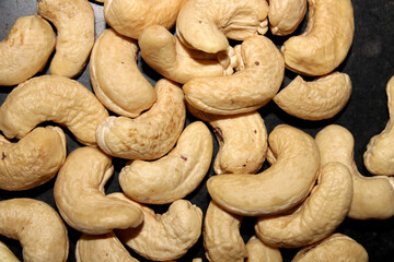 A close-up view of the Cashew nuts.