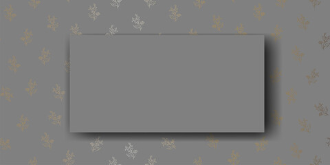 Vector. Chamomile flower background, copy space for text. Horizontal template for cards, wedding invitations, party invitations, flyers, covers, brochures, social networks. Hand-drawn sketch. Gray.