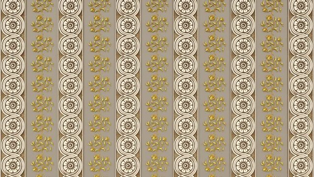 Decorative floral baroque ethnic ornament, renaissance retro antique vintage pattern, victorian elegant damask background, flower textile tile fabric paper geometric wallpaper