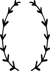 Gloral quote bracket element, doodle textbox frame 