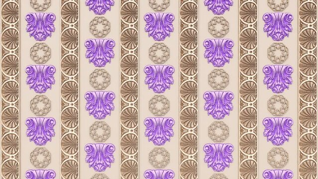 Decorative floral baroque ethnic ornament, renaissance retro antique vintage pattern, victorian elegant damask background, love nature leaf spring violet purple wallpaper