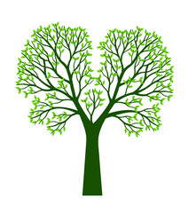 Fototapeta premium Green Tree. Vector Illustration.