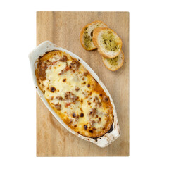 garlic bread with lasagna