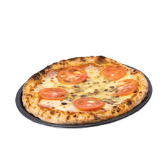 pomodoro pizza on a white background