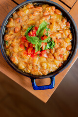 food, meal, cuisine, dinner, chicken, vegetable, dish, meat, cooking, pan, hot, rice, lunch, curry, tomato, isolated, cheese, baked, cooked, healthy, pepper, restaurant, soup, sauce, vegetables , Bean