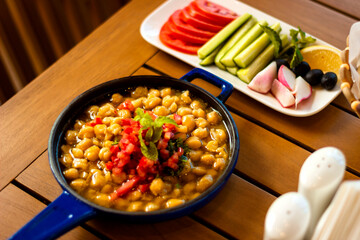chickpeas , food, salad, vegetable, meal, healthy, tomato, dinner, fresh, plate, diet, vegetarian, vegetables, dish, bowl, pepper, lunch, green, appetizer, cuisine, pasta, corn, red, gourmet, meat, ri