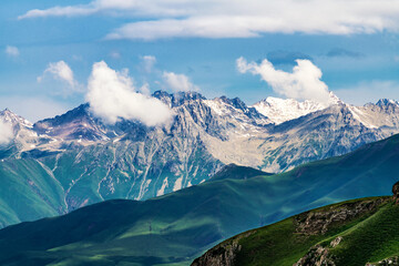 The beautiful mountains in Duku road in Xinjiang Uygur Autonomous Region, China.