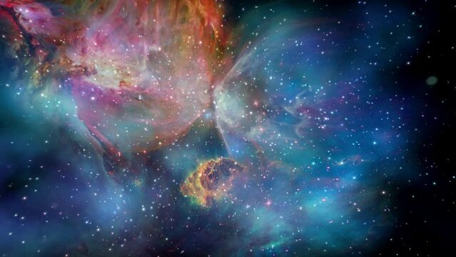 Space Planets and Galaxy Animation 4K