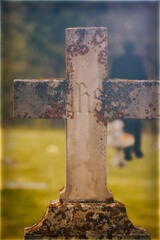 Stone Graveyard Cross