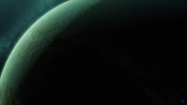 Orbit Around an Alien World &ndash; 4K 3D Space Animation