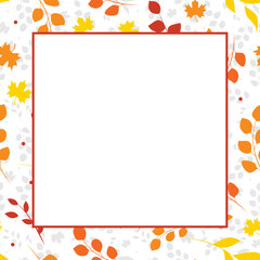 Leaves Frame, Leaves Background, Autumn Frame, Fall Wallpaper, Leaves Pattern, Maple Leaf, Autumn Fall November, Vector Illustration Background