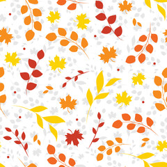 Leaves, Leaves Background, Autumn Leaves, Fall Wallpaper, Leaves Pattern, Seamless Repeat Autumn Fall November, Vector Illustration Background