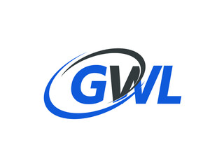 GWL letter creative modern elegant swoosh logo design