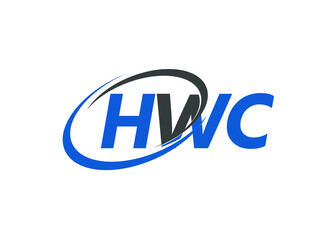 HWC letter creative modern elegant swoosh logo design