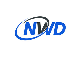 NWD letter creative modern elegant swoosh logo design