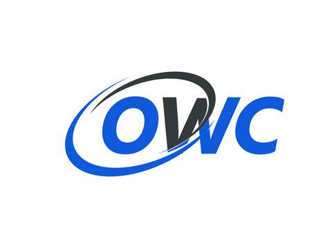 OWC letter creative modern elegant swoosh logo design