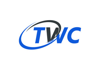 TWC letter creative modern elegant swoosh logo design