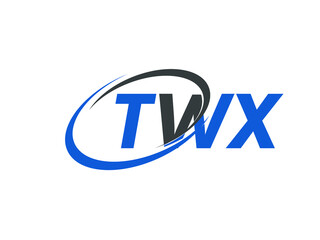 TWX letter creative modern elegant swoosh logo design