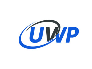 UWP letter creative modern elegant swoosh logo design