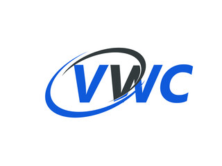 VWC letter creative modern elegant swoosh logo design