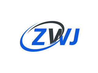 ZWJ letter creative modern elegant swoosh logo design