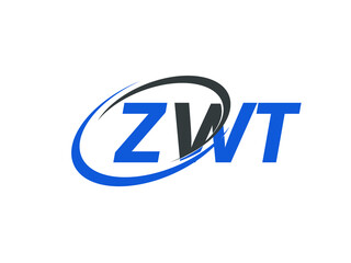 ZWT letter creative modern elegant swoosh logo design