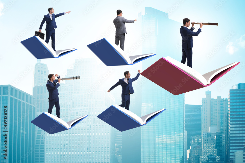 Wall mural Concept of businessman and importance of education