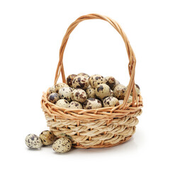Obraz premium quail eggs in a basket