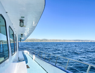 Cruise ship sailing on the Pacific Ocean
