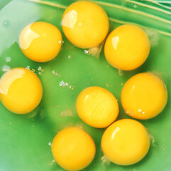 Egg yolk closeup background