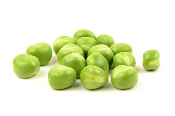 Fresh peas isolated on white background 