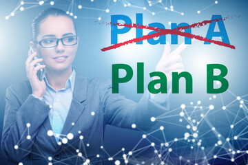 Concept of choosing between Plan A or Plan B