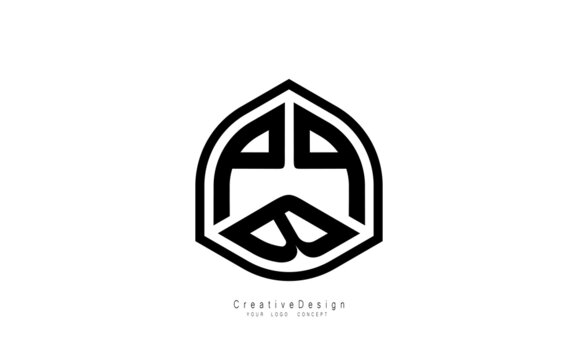 PPB letter logo design template vector