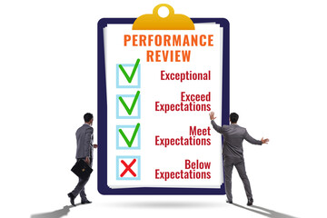 Employee annual performance review concept