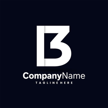letter b and three logo design