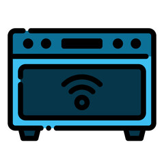 oven microwave kitchen internet of things iot smarthome icon