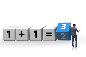 Businessman in synergy business concept