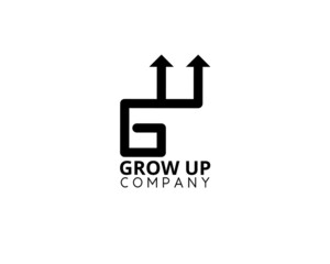 gu ug g u i grow up initial letter logo