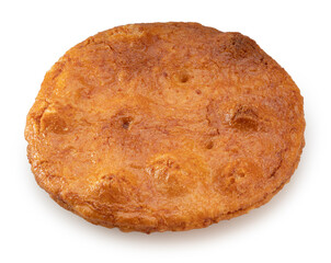 Japanese rice crackers or Senbei isolated on white background, Japan traditional snack Senbei on white with clipping path.	
