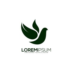 Obraz premium Bird leaf logo vintage