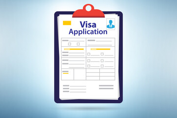 Visa application concept for travel