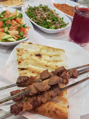 Liver kebab, one of Adana's special tastes.  street flavors.