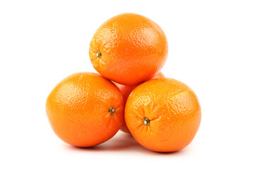 Ripe orange fruit isolated on white background