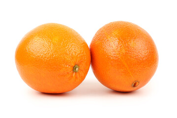 Ripe orange isolated on white background