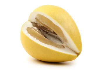 Pomelo or Chinese grapefruit (Citrus maxima) isolated on white