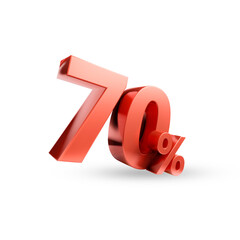 Red price promotion symbol , 3D render