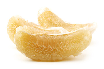 Pomelo or Chinese grapefruit (Citrus maxima) isolated on white