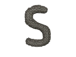 Stone Wall Themed Font  Letter S